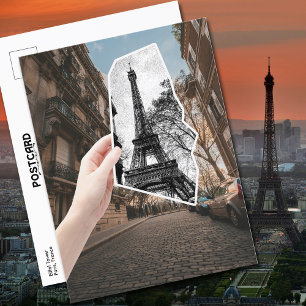Eiffel Torn Paris Frankrike Speciell FX Vykort