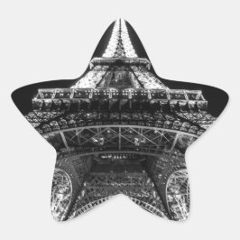 Eiffel Torn Paris Frankrike Stjärnformat Klistermärke