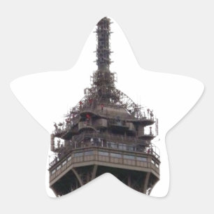 Eiffel Torn Paris Frankrike Stjärnformat Klistermärke