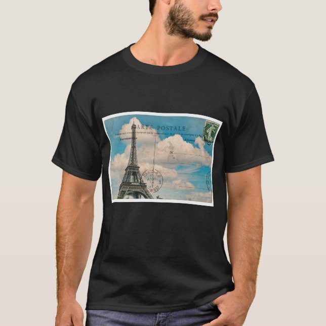 Eiffel Torn, Paris Frankrike T Shirt (Framsida)