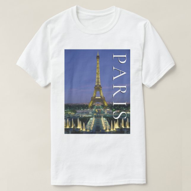 Eiffel Torn | Paris, Frankrike T Shirt (Design framsida)