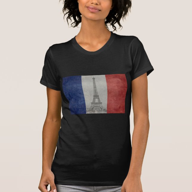 Eiffel torn, Paris frankrike T Shirt (Framsida)