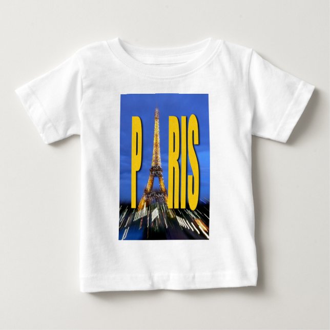 Eiffel Torn Paris Frankrike T Shirt (Framsida)