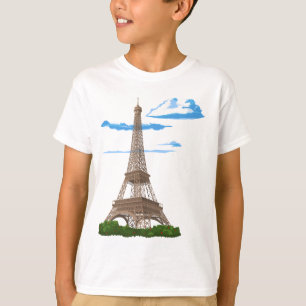 Eiffel Torn Paris Frankrike T Shirt
