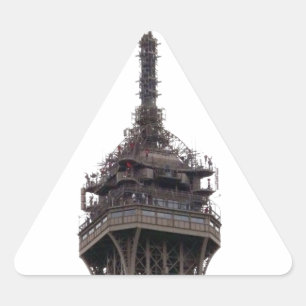 Eiffel Torn Paris Frankrike Triangelformat Klistermärke