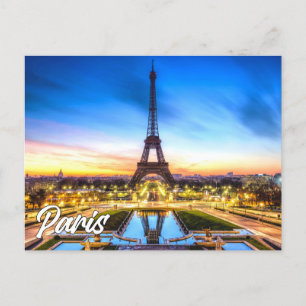 Eiffel Torn Paris Frankrike Vykort
