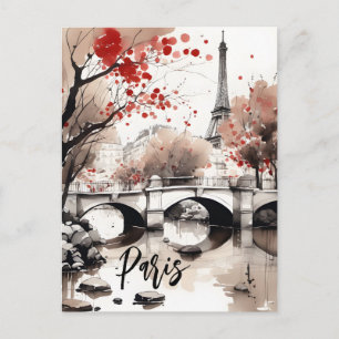 Eiffel Torn Paris Frankrike Vykort