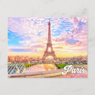 Eiffel Torn Paris Frankrike Vykort