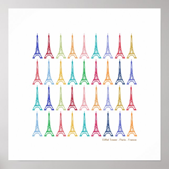 Eiffel torn Paris Frankrike wall décor Poster (Framsidan)
