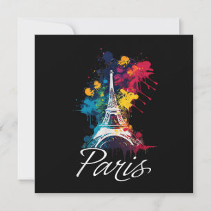 Eiffel Torn Paris Girls Travel Helgdag Frankrike S Inbjudningar