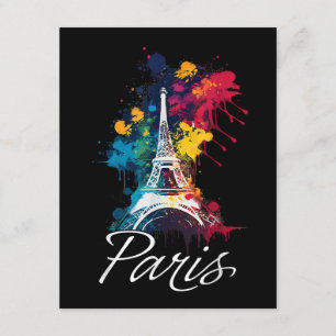 Eiffel Torn Paris Girls Travel Helgdag Frankrike S Tilläggskort