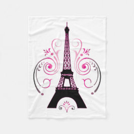 Eiffel Torn Paris Gradient Swirl Design Fleecefilt