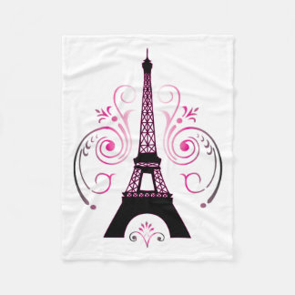 Eiffel Torn Paris Gradient Swirl Design Fleecefilt