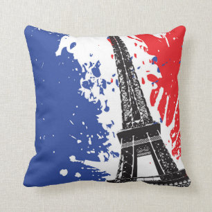Eiffel torn Paris, Grungeflagga för frankriken Kudde