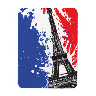 Eiffel torn Paris, Grungeflagga för frankriken Magnet