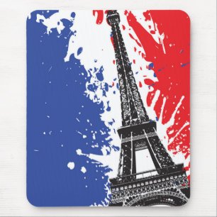 Eiffel torn Paris, Grungeflagga för frankriken Musmatta