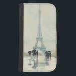 Eiffel torn | Paris i regna Samsung S4 Plånboksfodral<br><div class="desc">© Avery Tillmon/vild Apple.  En vintage bild av Paris och folk som omkring går. En avbilda av det Eiffel torn kan ses.</div>