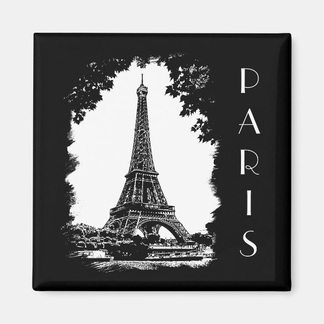 Eiffel Torn Paris Illustration magnet (Framsidan)