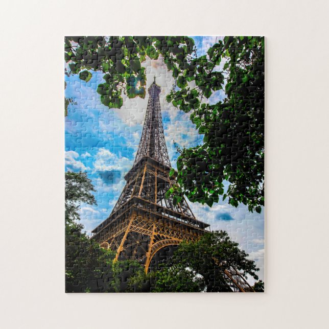 Eiffel Torn Paris. Jigszle Puzzle Pussel (Vertikal)