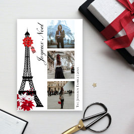 Eiffel Torn Paris Joyeux Noel 3 Photo Jul Julkort