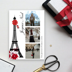 Eiffel Torn Paris Joyeux Noel 3 Photo Jul Julkort
