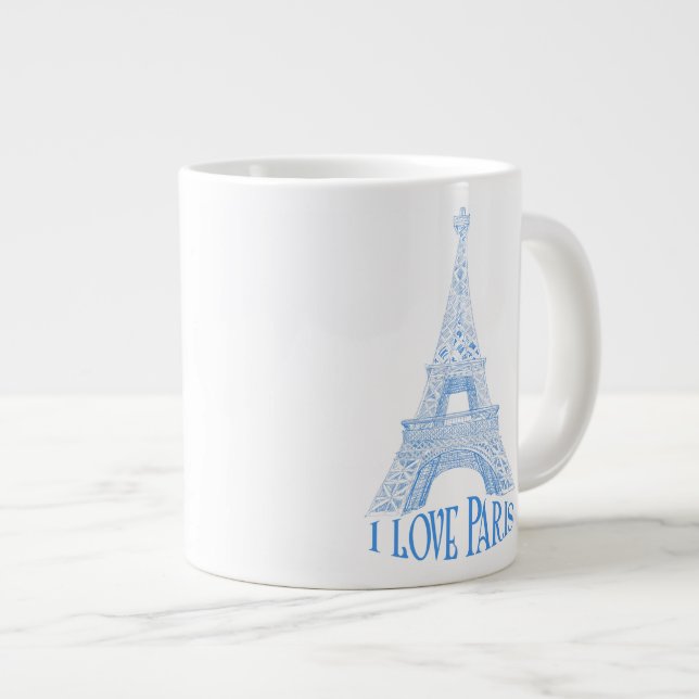 Eiffel torn.Paris Jumbo Mugg (Framsida höger)