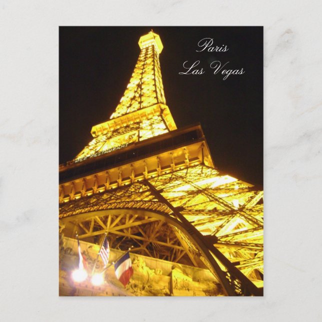 Eiffel Torn, Paris Las Vegas Vykort (Framsida)