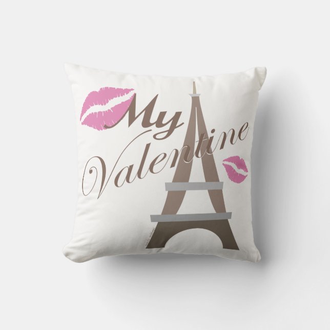 Eiffel Torn Paris My Valentine Kudde (Framsida)
