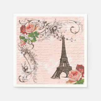 Eiffel Torn Paris och Ro Party Napkins Pappersservett
