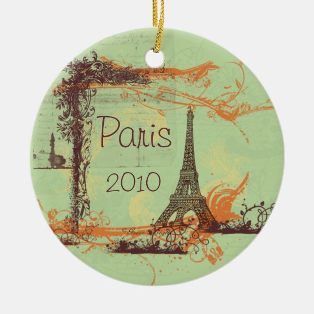 Eiffel Torn Paris Ornament (Framsidan)