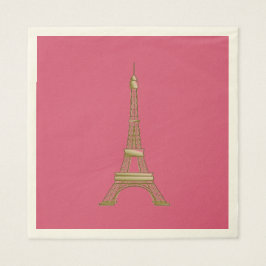 Eiffel Torn Paris Pappra Napkins Party Pappersservett