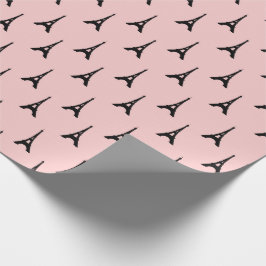 Eiffel Torn Paris Pastel Lilac Rosa Black Presentpapper