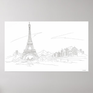 Eiffel torn, Paris Poster