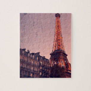 Eiffel Torn - Paris Retro Stil - 8 x 10 - 110 pcs. Pussel