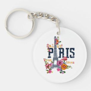 Eiffel Torn Paris Shirt Salut Blommar Paris Fra