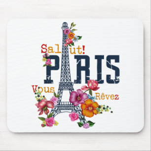 Eiffel Torn Paris Shirt Salut Blommar Paris Fra Musmatta