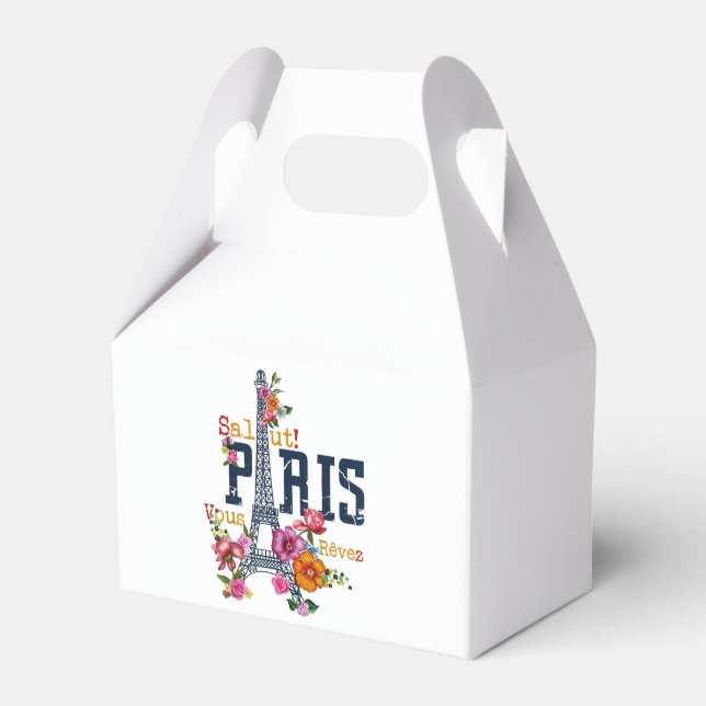 Eiffel Torn Paris Shirt Salut Blommar Paris Fra Presentaskar (Framsidan Sidan)