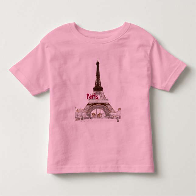 Eiffel Torn-Paris Tee Shirt (Framsida)