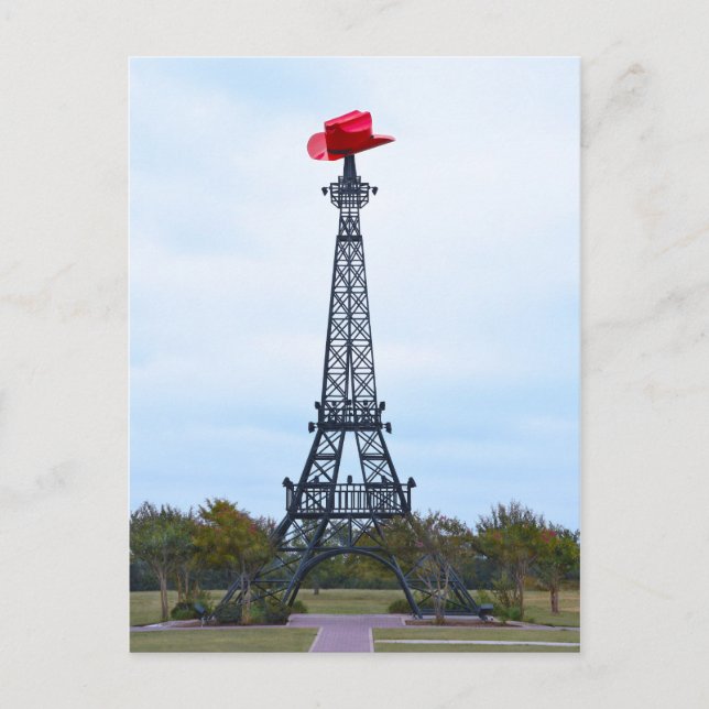 Eiffel Torn, Paris, Texas Vykort (Framsida)