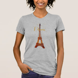 Eiffel Torn Paris Text T Shirt