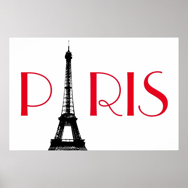 Eiffel Torn Paris Travel Poster (Framsidan)