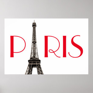 Eiffel Torn Paris Travel Poster