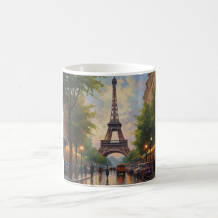 Eiffel Torn Paris Travel Vintage Retro Art Kaffemugg