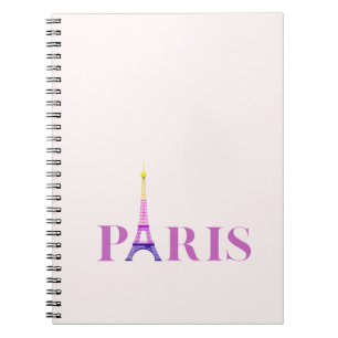 Eiffel Torn-Paris-Vibrant och färgstark- Anteckningsbok