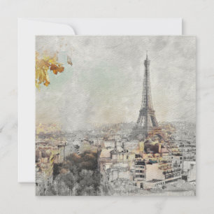 Eiffel Torn Paris vykort - Vintage resor Gift