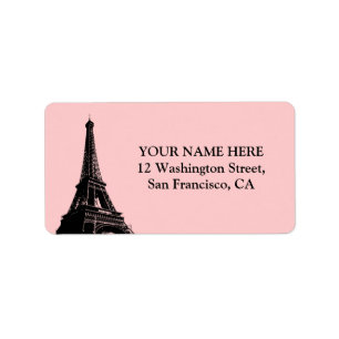 Eiffel torn - Parisian Mermories Adressetikett