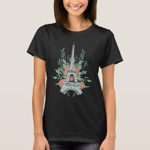 Eiffel Torn Paristecken Kärlek Frankrike parisisk  T Shirt