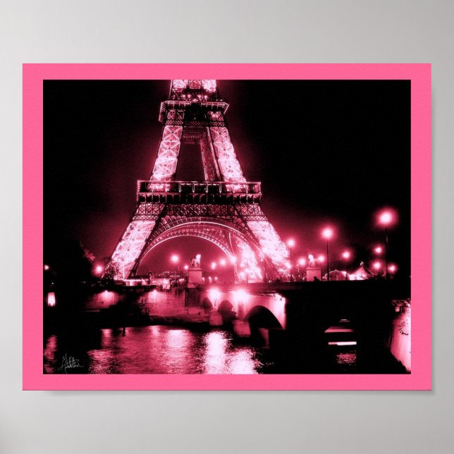 Eiffel Torn, Pont de Lena [Print] - Dubbla Rosa Poster (Framsidan)