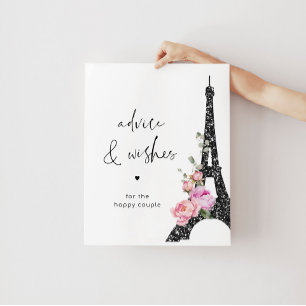 Eiffel torn rådgivning och önskemål för Newlyweds Poster