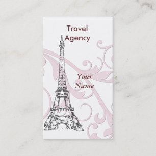 Eiffel torn & rosarulla visitkort